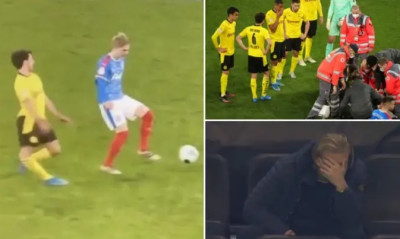 Ντόρτμουντ: Δεν άντεχε να βλέπει ο Χάαλαντ τον φρικιαστικό τραυματισμό του Μόρεϊ (video+photos)