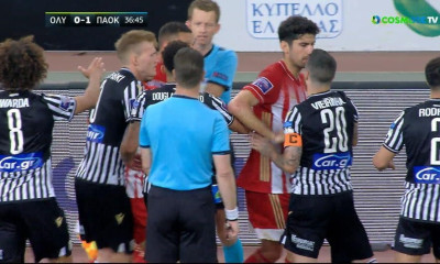 Ολυμπιακός-ΠΑΟΚ: Ένταση στον τελικό, ζήτησαν πέναλτι οι Πειραιώτες! (video+photos)