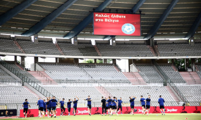 Εθνική Ελλάδας: Προπόνηση χωρίς προβλήματα στο King Baoudouin (photos+video)