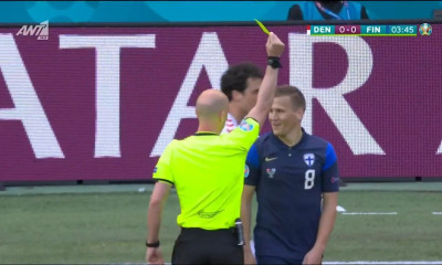 Euro 2020: Δανία-Φινλανδία – Κίτρινη κάρτα με το καλημέρα ο Λουντ (video)