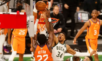 To block του Giannis στον Ayton, το πιο εκκωφαντικό ξυπνητήρι! (vid)