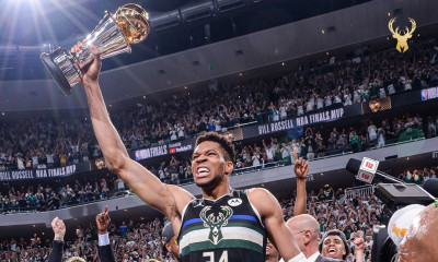 NBA: Το πρώτο μήνυμα Αντετοκούνμπο μετά την κούπα - Την πήρε σπίτι του (photos)