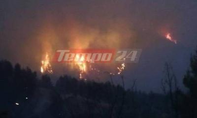 Φωτιά Ηλεία: Ολονύχτια «μάχη» με αναζωπυρώσεις - Σκηνικό πολέμου στη Νεμούτα, όπου κάηκαν σπίτια