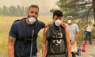 Συγκλονίζει ο Παππάς - Εθελοντικά στις φωτιές στην Εύβοια (photos)