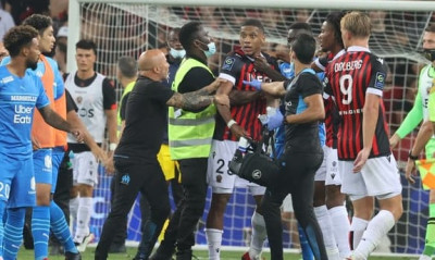 Επεισόδια στο Νις-Μαρσέιγ: Σφύριξε επανέναρξη ο διαιτητής, την ώρα που έφευγαν οι Μασσαλοί! (photos)