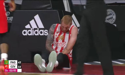 Παναθηναϊκός ΟΠΑΠ - Ερυθρός Αστέρας: Σοβαρός τραυματισμός για τον Άαρον Ουάιτ (photos&video)