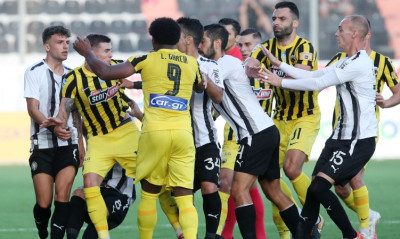 ΟΦΗ-ΑΕΚ: Ένταση με Λάμπρου, αποβλήθηκε ο Λιβάι Γκαρσία - Κι άλλο γκολ ο Τσούμπερ (videos)