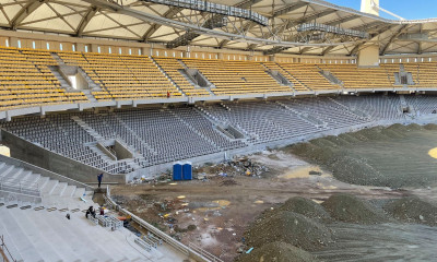 ΑΕΚ: Μπαίνουν καθίσματα στην παλιά σκεπαστή (photos)