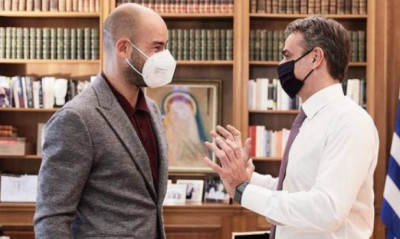 Βασίλης Σπανούλης: Επισκέφθηκε τον Κυριάκο Μητσοτάκη (photos)