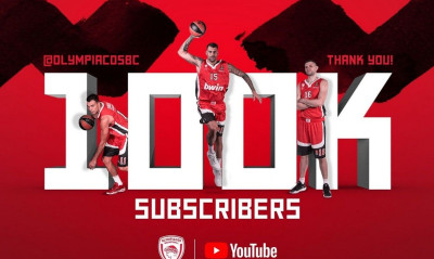 Ολυμπιακός: Ξεπέρασε τους 100 χιλιάδες subscribers στο YouTube