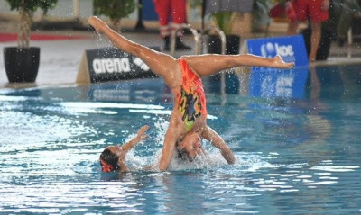 Καλλιτεχνική Κολύμβηση: ΝΟΒΑ χρυσό στο Τεχνικό Ντουέτο και ΑΝΟΜ στο Ομαδικό (photos)