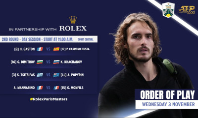 Paris Masters: Πανέτοιμος για την πρόκριση κόντρα στον Ποπίριν, ο Στέφανος Τσιτσιπάς