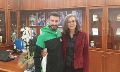 38ος ΑΜΑ: Συνάντηση του Κώστα Γκελαούζου με την πρόεδρο του ΣΕΓΑΣ, Σοφία Σακοράφα