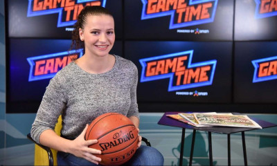 Η μπασκετμπολίστρια του Παναθηναϊκού Αγγελική Βιντσιλαίου στο ΟΠΑΠ GAME TIME ΜΠΑΣΚΕΤ
