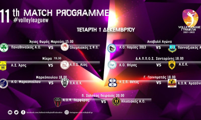 Volley League γυναικών:Στη… σκιά του ντέρμπι «αιωνίων» στον Άγιο Θωμά η 11η στροφή του πρωταθλήματος