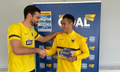 ΑΕΚ: Η διπλή βράβευση του Αραούχο για τα Best Goal με Λαμία και Απόλλωνα (photos+video)