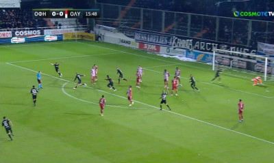 ΟΦΗ-Ολυμπιακός: Ο Διαμαντής με τρομερό αριστερό σουτ έβαλε φωτιά στο Γεντί Κουλέ! (vid+pics)