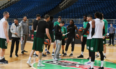 Στο ΟΑΚΑ Παπαπέτρου και Οκάρο - Η προπόνηση πριν το Παναθηναϊκός-Άλμπα (photos)