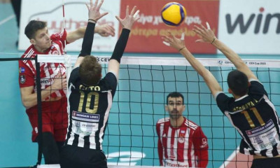 Volley League Ανδρών: Επέστρεψε στις νίκες και στην κορυφή ο Ολυμπιακός, με 3-0 του ΟΦΗ