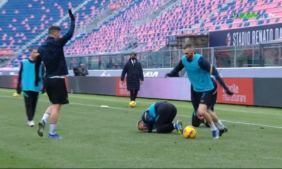 Όσκαρ ανοησίας! Άσος της Ίντερ τραυματίστηκε στο ζέσταμα για αγώνα που είχε αναβληθεί (video)