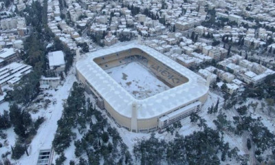 ΑΕΚ: Το χιονισμένο «ΟΠΑΠ Arena» από ψηλά (video)