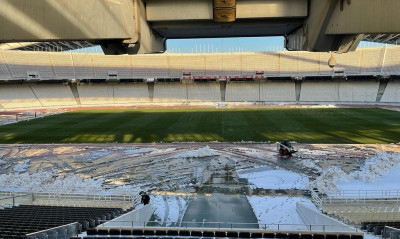 ΑΕΚ: Κεκλεισμένων των θυρών με Βόλο – «Καθάρισε» το ΟΑΚΑ από το χιόνι