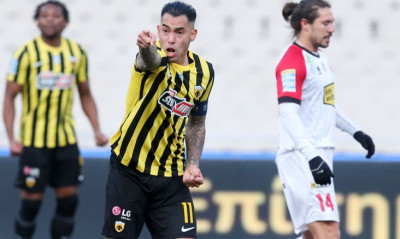 AEK-Βόλος: Σκόραρε και «τρελάθηκε» ο Αραούχο - Δοκάρι ο Ρεγκατέν (photos+videos)