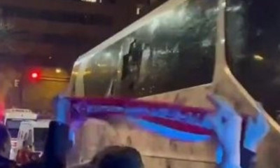 Copa del Rey: Πέτρες και μπουκάλια στο πούλμαν της Ρέαλ στο Μπιλμπάο (photos+video)