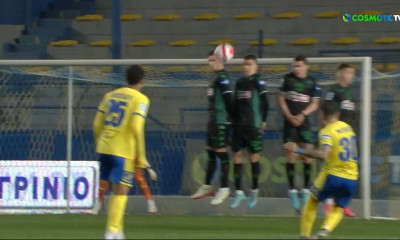 Παναιτωλικός-Παναθηναϊκός: Απίθανο φάουλ του Μεντόσα και 1-0 - Φωνάζει το «τριφύλλι» (video)