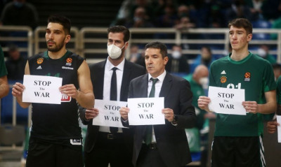 Παναθηναϊκός ΟΠΑΠ-Ζαλγκίρις: Το αντιπολεμικό μήνυμα στο ΟΑΚΑ (photos)