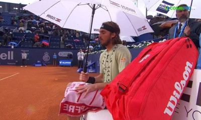 Στέφανος Τσιτσιπάς: Τον σταμάτησε η καταιγίδα στη Βαρκελώνη (video)