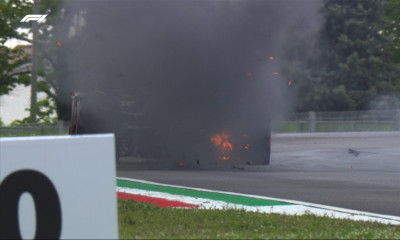 Formula 1: Τρόμος στις κατατακτήριες της Ίμολα - Φωτιά και έκρηξη σε μονοθέσιο (video)