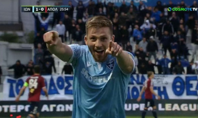 Ιωνικός-Απόλλων Σμύρνης: Φοβερή ενέργεια του Λένις, ο Κιάκος εκτέλεσε για το 1-0! (video)