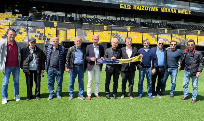 Άρης: Συγκινητικές στιγμές στο «Κλ. Βικελίδης» με τους παλαίμαχους και τον πατέρα του Άλκη