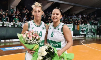 Παναθηναϊκός: Βραβεύτηκαν και αποθεώθηκαν Λύμουρα και Χατζηνικολάου στο τελευταίο τους παιχνίδι