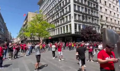 Euroleague Final Four 2022: Η ατμόσφαιρα στο Βελιγράδι από τους οπαδούς του Ολυμπιακού (video)