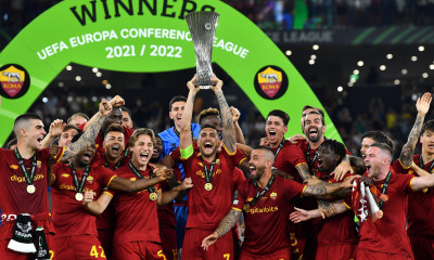 Ρόμα: Η στιγμή της απονομής - «Τρέλα» για την πρώτη ευρωπαϊκή κούπα (videos)