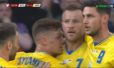 Προκριματικά Μουντιάλ: Ο Γιαρμολένκο πάγωσε τη Σκωτία - Με σημαίες της Ουκρανίας οι παίκτες (vids)