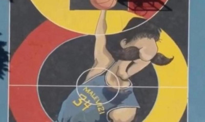 Αντετοκούνμπο: Άφησε μουστάκι κι έγινε γκράφιτι στην Κρήτη! (video)