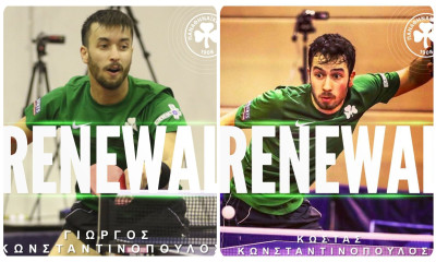 Πινγκ πονγκ: Πιστοί στον Παναθηναϊκό Κώστας και Γιώργος Κωνσταντινόπουλος και φουλ για τίτλο