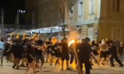 Conference League: Τα έσπασαν στην Κροατία οπαδοί της Ριέκα και της Τζουργκάρντεν (video)