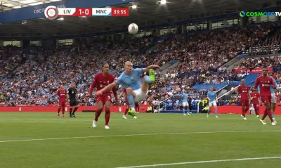 Λίβερπουλ-Μάντσεστερ Σίτι: Έχασε το άχαστο ο Χάαλαντ για το 1-1 (video)