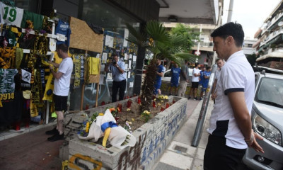 Ίβιτς και Μακάμπι Τελ Αβίβ τίμησαν τη μνήμη του Άλκη Καμπανού στο σημείο που δολοφονήθηκε (video)