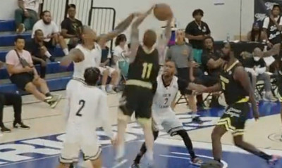 NBA: Προσφέρει θέαμα στην Drew League o ΝτεΡόζαν - Πέτυχε τρεις τάπες σε μία φάση! (video)