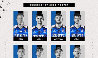 Eurobasket 2022: Η δωδεκάδα της Εσθονίας