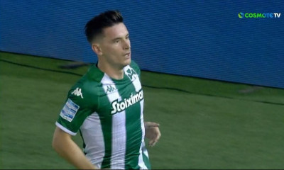 Παναθηναϊκός-Λεβαδειακός: Ο Βέρμπιτς άνοιξε το σκορ και λογαριασμό με το «τριφύλλι» στο 3'! (video)