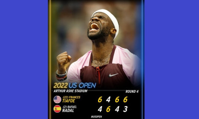 US Open: Ο Φράνσις Τιαφόε απέκλεισε τον «Βασιλιά», Ράφα Ναδάλ και έγραψε «ιστορία» (vid)