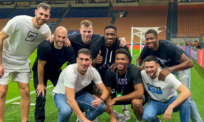 Το έριξαν στο ποδόσφαιρο ο Giannis και οι υπόλοιποι διεθνείς στο «Τζουζέπε Μεάτσα»