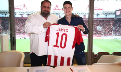 Ολυμπιακός: Υπέγραψε παρουσία Μαρινάκη στο «Γ. Καραϊσκάκης» ο Χάμες Ροντρίγκες (photos+videos)