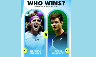 Astana Open: Ο Χουρκάτς το «εμπόδιο» του Τσιτσιπά στους «8» του τουρνουά του Καζακστάν (vid)